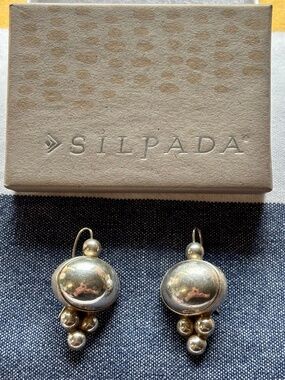 Silpada VINTAGE 925 Sterling Silver Victorian Earrings W0009